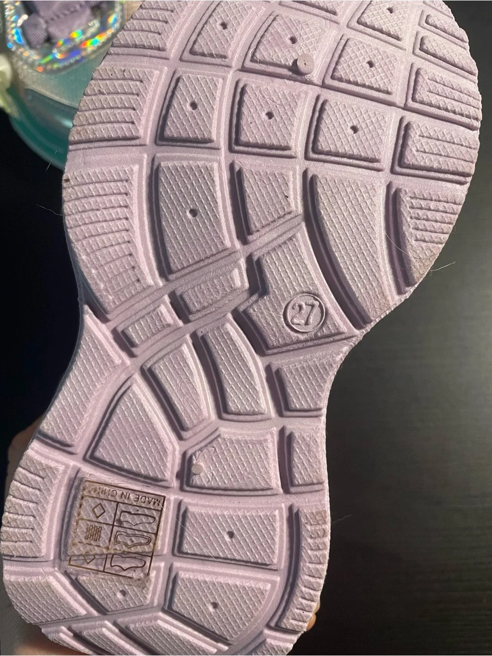 Kids Lavender Light-Up Athletic Shoes - Pair